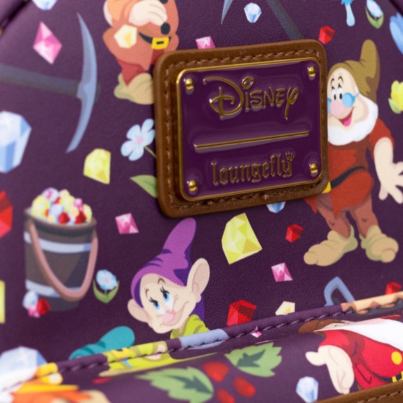 Loungefly Disney Snow White and the Seven Dwarfs AOP Backpack and Wallet